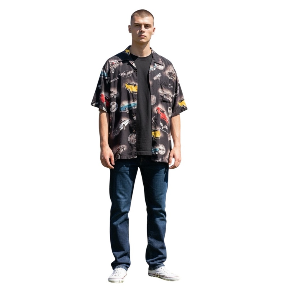 David Carey Brown Corvette Button Front Men’s Shirt size 2XL